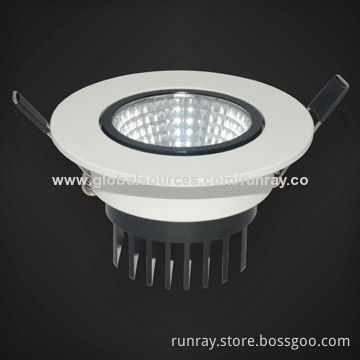 3W COB Round LED Ceiling Light, 85-265V AC, Measures 90 x 54mm, Long Lifespan of 50,000 Hours